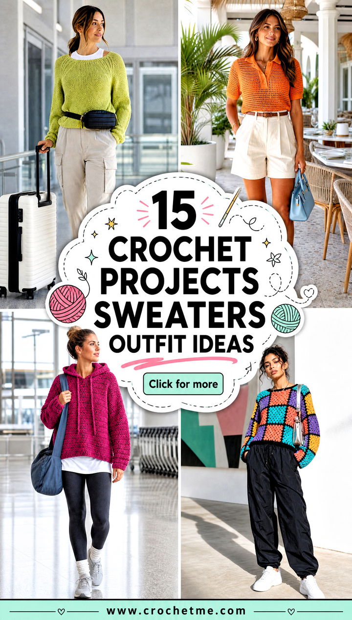 15 Crochet Projects Sweaters outfit ideas - 15 Crochet Projects Sweaters outfit ideas