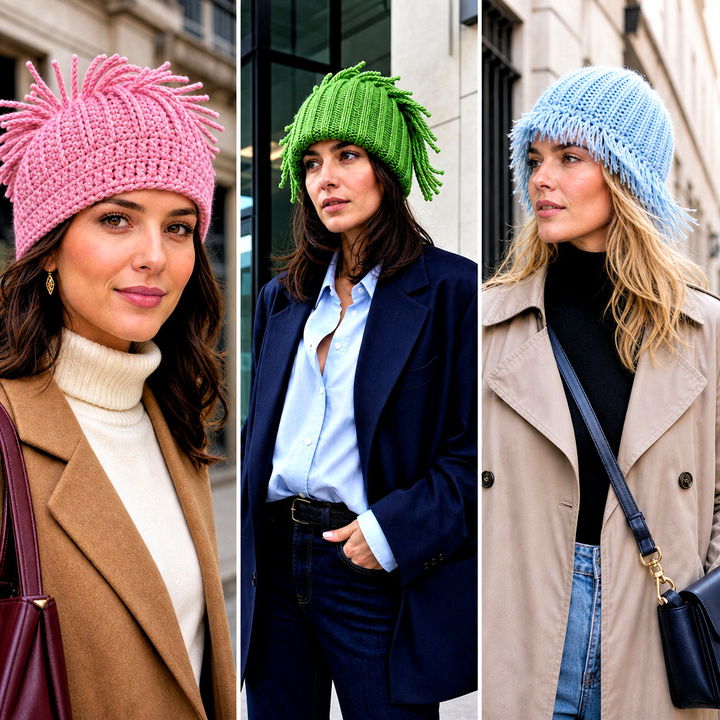 15 Crochet Ribbed HDC Fun Fringe Hat Outfit Ideas to Try