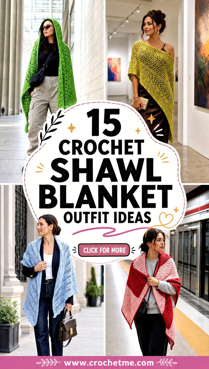 15 Crochet Shawl Blanket outfit ideas - 15 Crochet Shawl Blanket outfit ideas