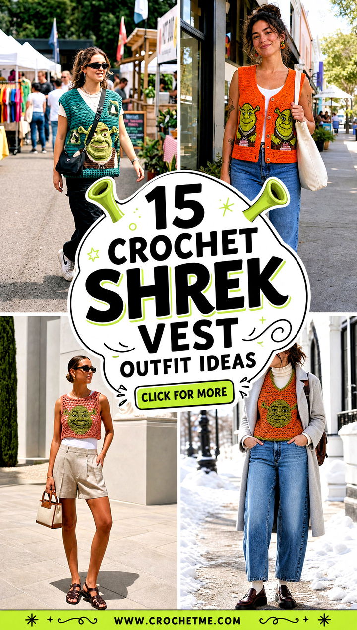 15 Crochet Shrek Vest outfit ideas - 15 Crochet Shrek Vest outfit ideas