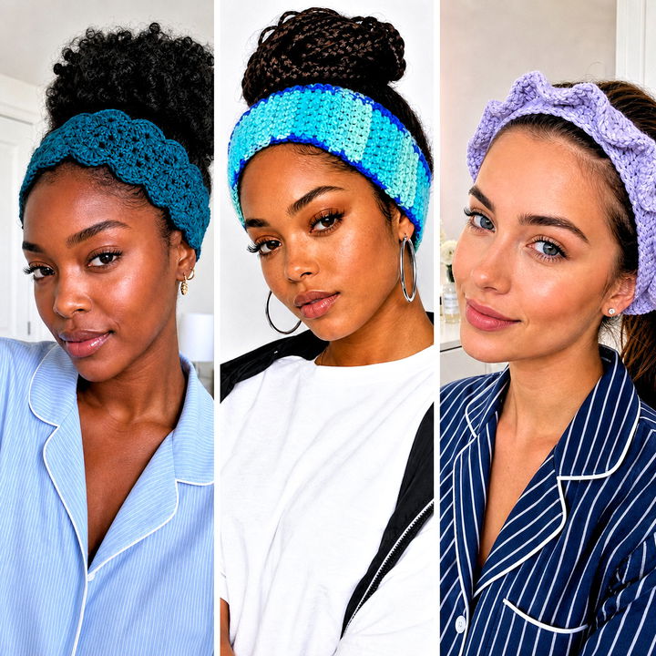 15 Crochet Skincare Headband Outfit Ideas for Self-Care Days