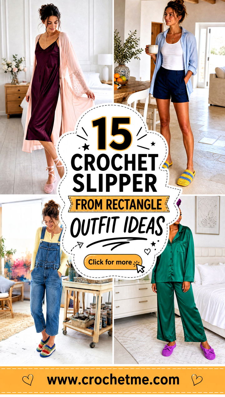 15 Crochet Slipper From Rectangle outfit ideas - 15 Crochet Slipper From Rectangle outfit ideas