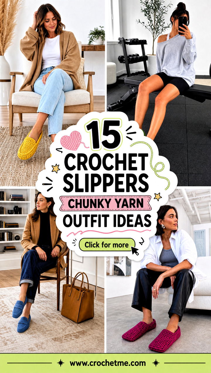 15 Crochet Slippers Chunky Yarn outfit ideas - 15 Crochet Slippers Chunky Yarn outfit ideas