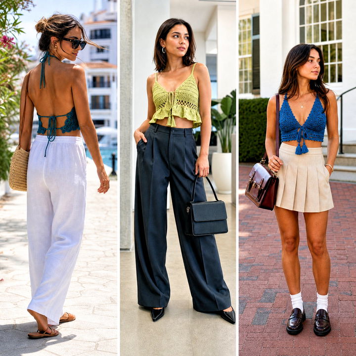 15 Crochet Sophia Crop Top Outfit Ideas for Summer Styling