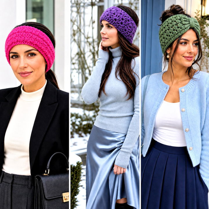 15 Crochet Star Stitch Ear Warmer Outfit Ideas for Cold Days