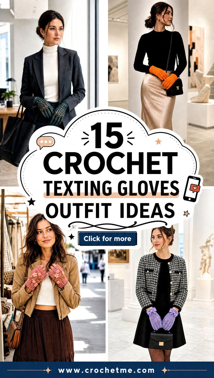 15 Crochet Texting Gloves outfit ideas - 15 Crochet Texting Gloves outfit ideas