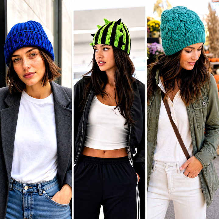 15 Crochet Textured Beanie Outfit Ideas for Warm Winter Style