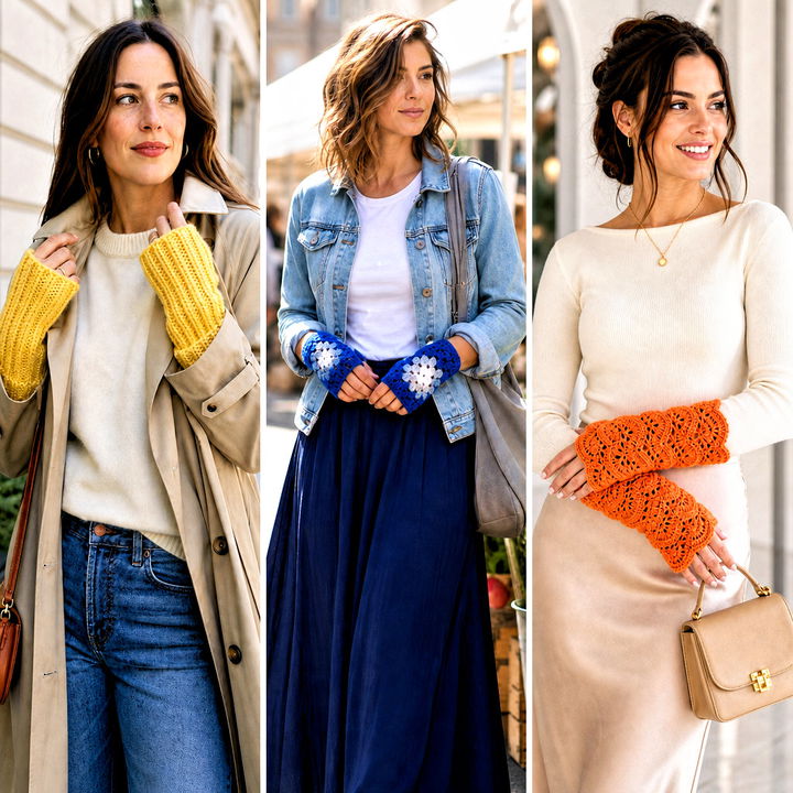 15 Crochet Tipless Gloves outfit ideas