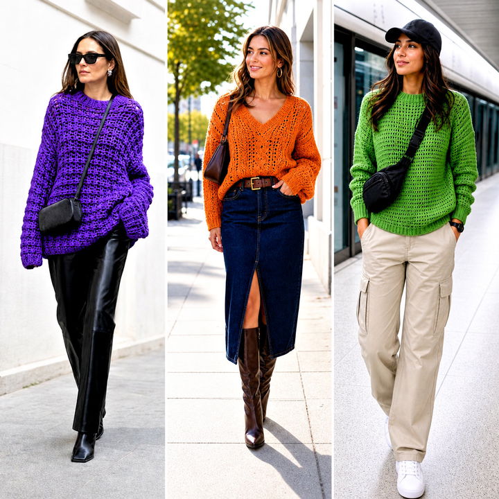 15 Crochet Top Down Sweater Outfit Ideas for Cozy Layering