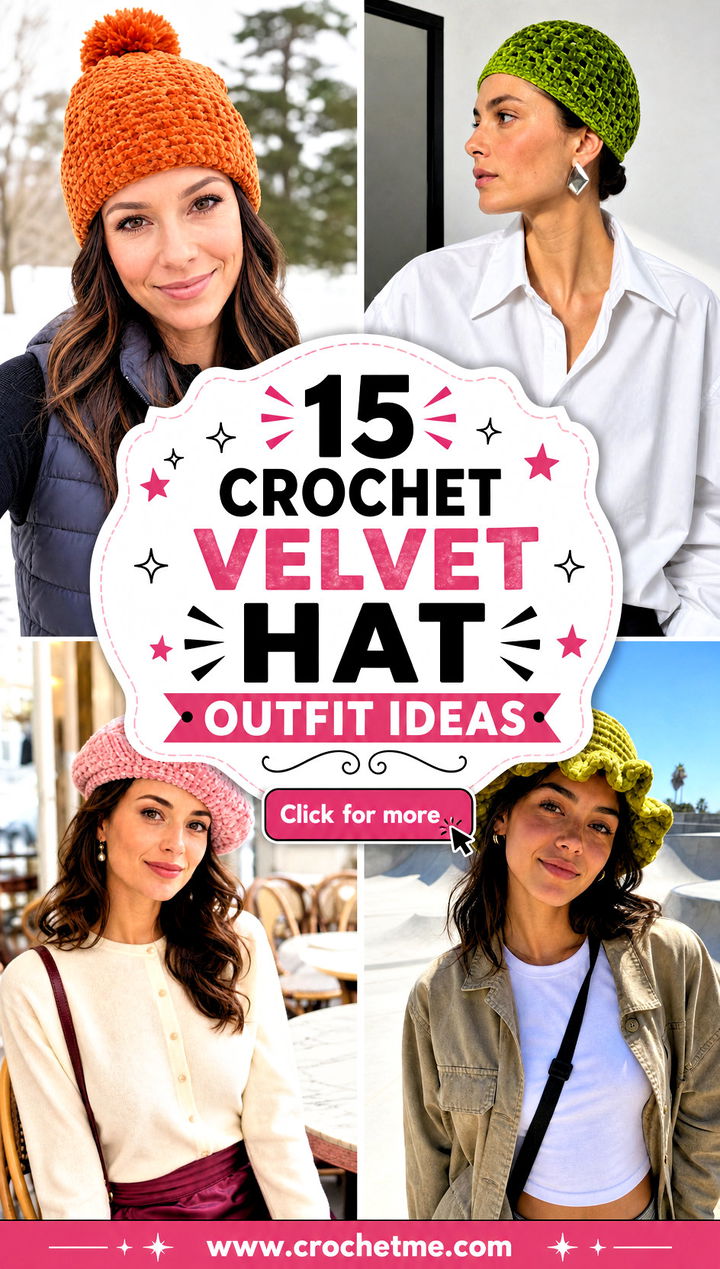 15 Crochet Velvet Hat outfit ideas - 15 Crochet Velvet Hat outfit ideas