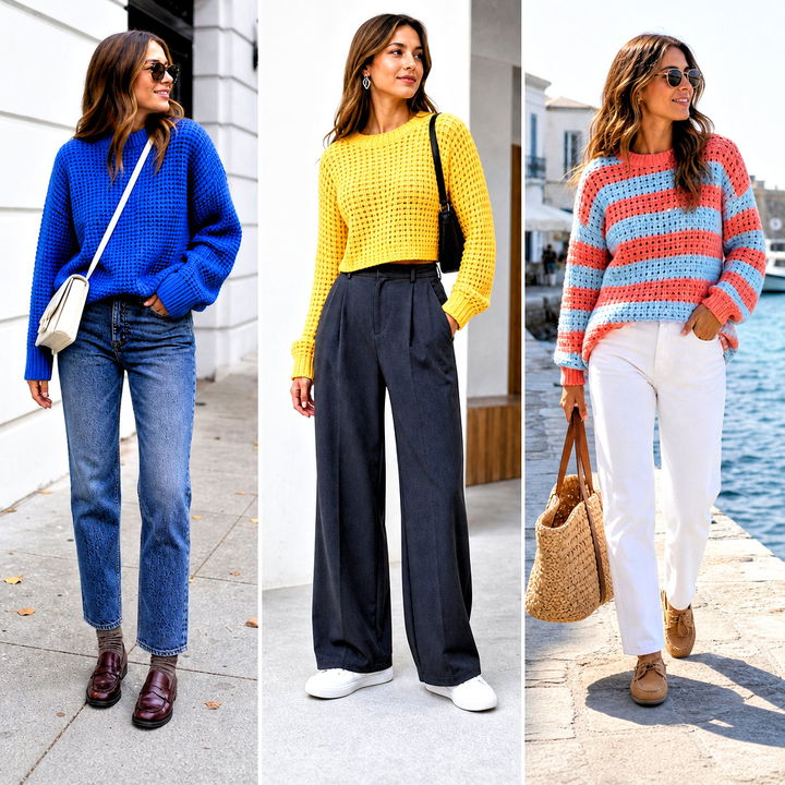 15 Crochet Waffle Sweater Outfit Ideas for Cozy Texture