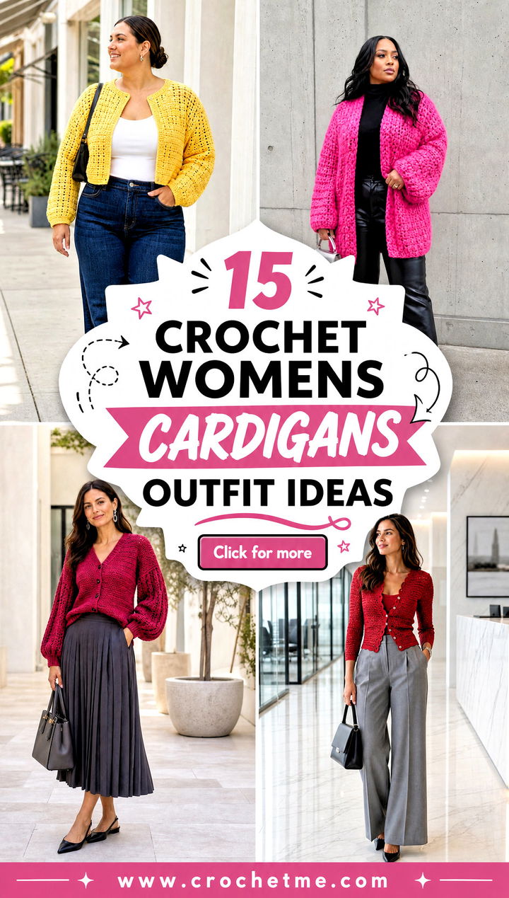 15 Crochet Womens Cardigans outfit ideas - 15 Crochet Womens Cardigans outfit ideas