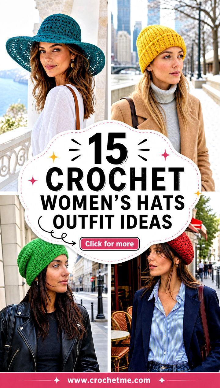 15 Crochet Womens Hats outfit ideas - 15 Crochet Women’s Hats outfit ideas