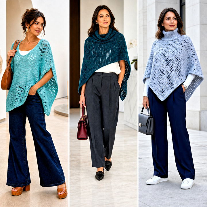 15 Crochet Womens Poncho Outfit Ideas for Chic Layering