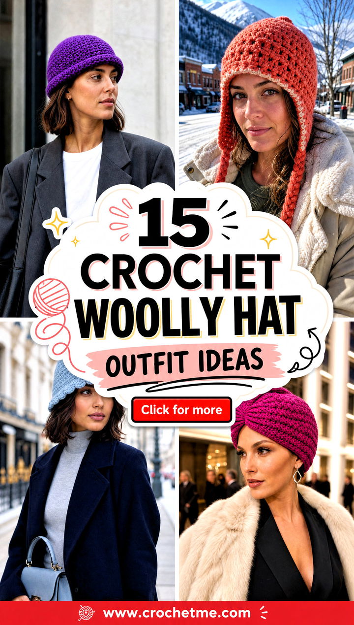 15 Crochet Woolly Hat outfit ideas - 15 Crochet Woolly Hat outfit ideas