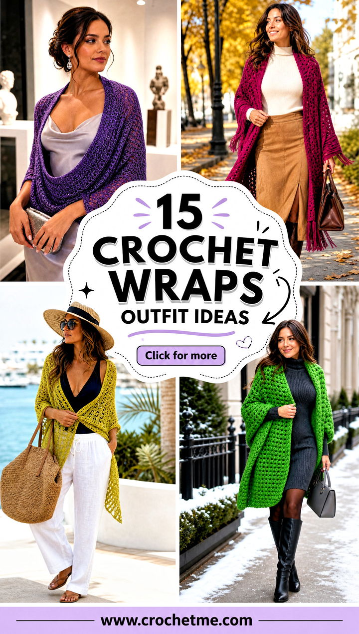 15 Crochet Wraps outfit ideas - 15 Crochet Wraps outfit ideas