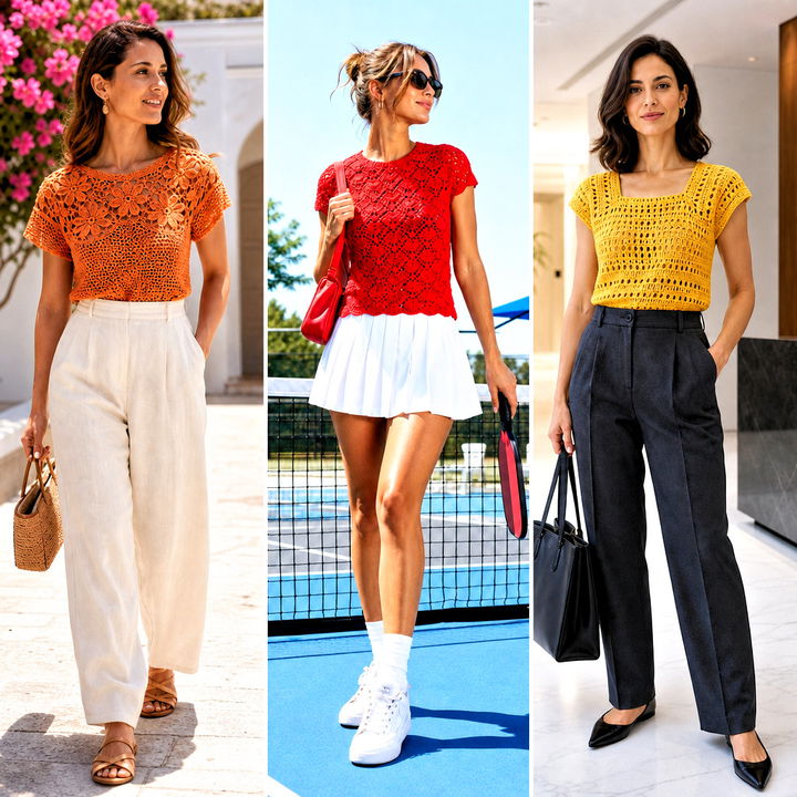15 Crochet Yoke Shirt Outfit Ideas With Fresh Vintage Charm