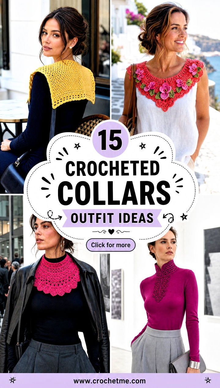 15 Crocheted Collars outfit ideas - 15 Crocheted Collars outfit ideas