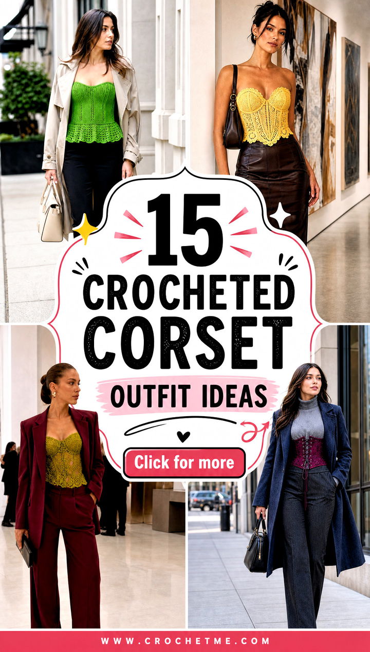 15 Crocheted Corset outfit ideas - 15 Crocheted Corset outfit ideas