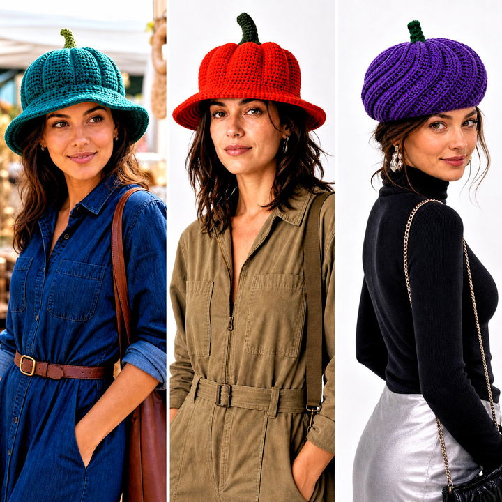 15 Crocheted Pumpkin Hat Outfit Ideas for Festive Fall Style