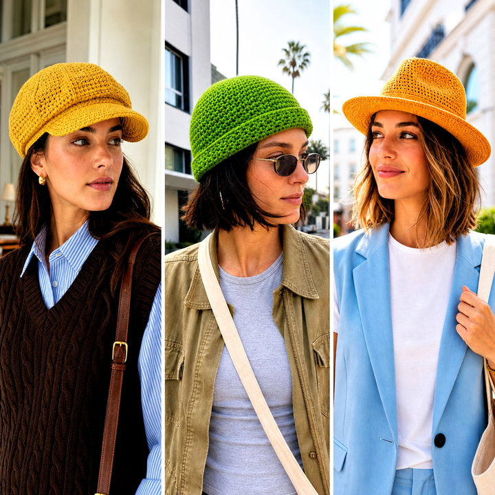 15 Crocheted Womens Hats Outfit Ideas for Cozy Winter Style