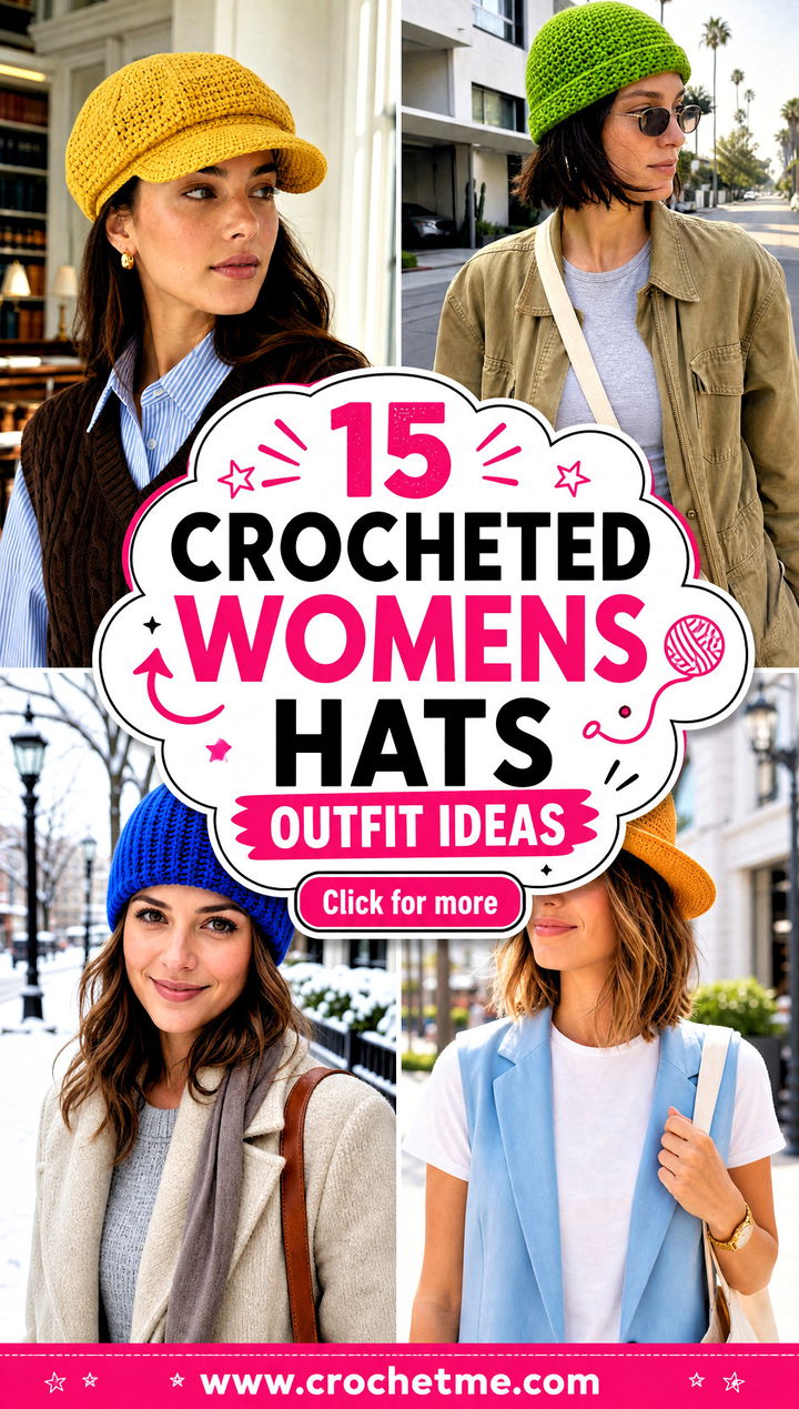15 Crocheted Womens Hats outfit ideas - 15 Crocheted Womens Hats outfit ideas