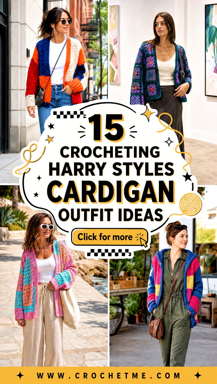 15 Crocheting Harry Styles Cardigan outfit ideas - 15 Crocheting Harry Styles Cardigan outfit ideas