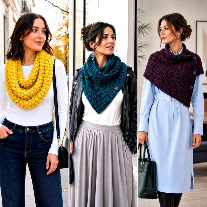 15 Crossbody Crochet Cowl Outfit Ideas for Creative Layering