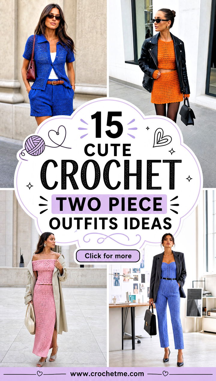 15 Cute Crochet Two Piece Outfits ideas - 15 Cute Crochet Two Piece Outfits ideas