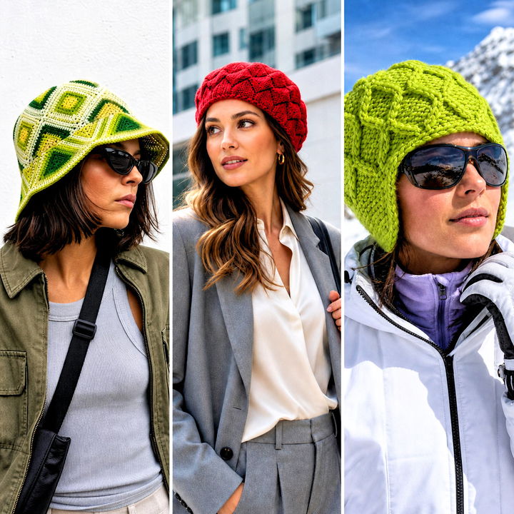 15 Diamond Crochet Hat Outfit Ideas for Chic Winter Style