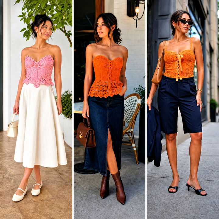 15 DIY Crochet Corset Top Outfit Ideas for Festival Style