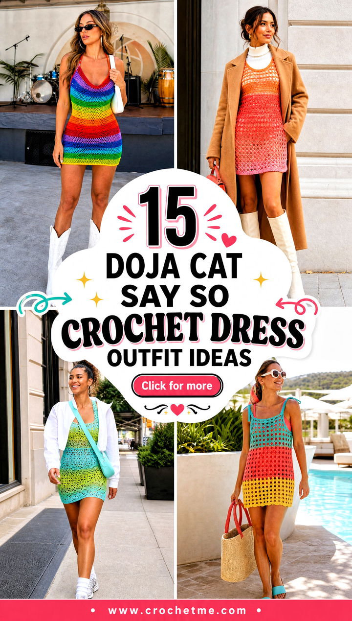 15 Doja Cat Say So Crochet Dress outfit ideas - 15 Doja Cat Say So Crochet Dress outfit ideas