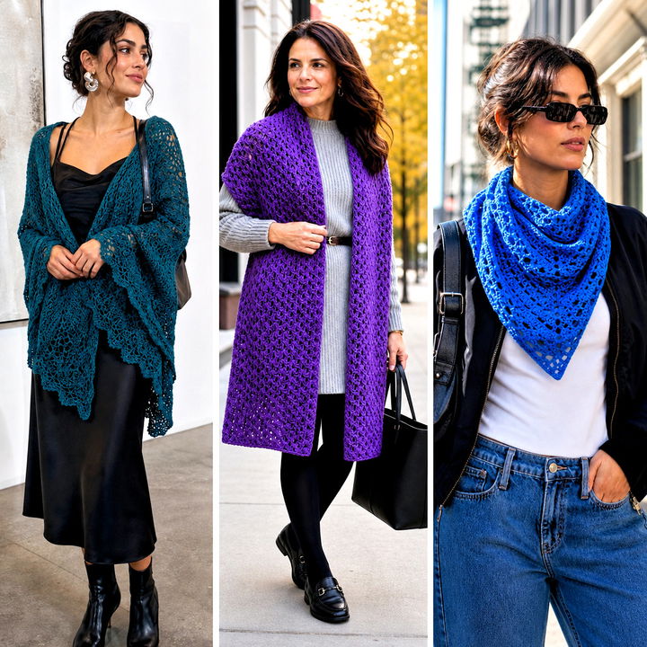 15 Easy 1 Skein Crochet Shawl outfit ideas