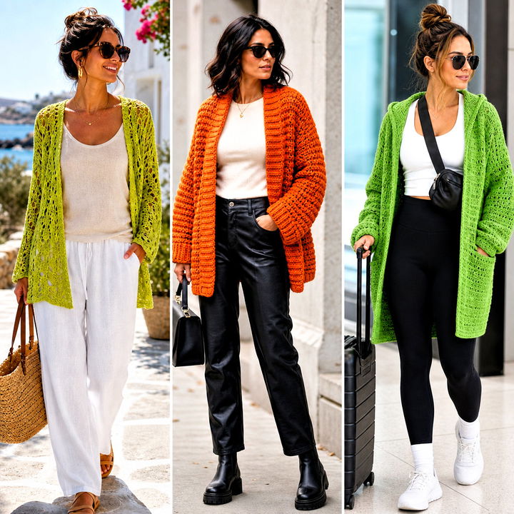 15 Easy Crochet Cardigan Sweater Outfit Ideas for Chic Fall Style
