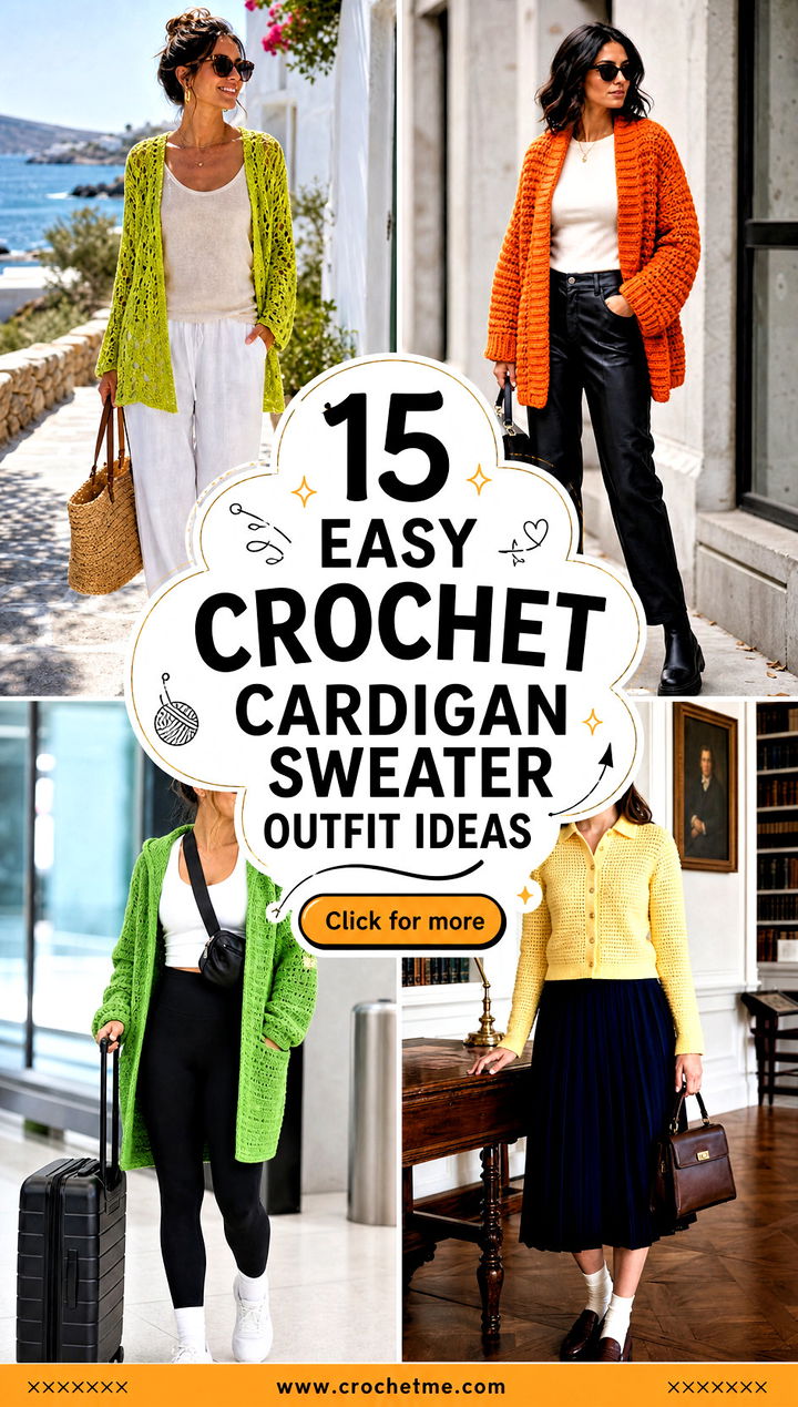 15 Easy Crochet Cardigan Sweater outfit ideas - 15 Easy Crochet Cardigan Sweater outfit ideas