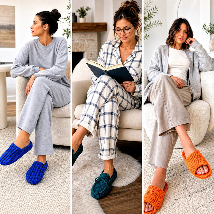 15 Easy Crochet House Slippers Stephanie Zed outfit ideas