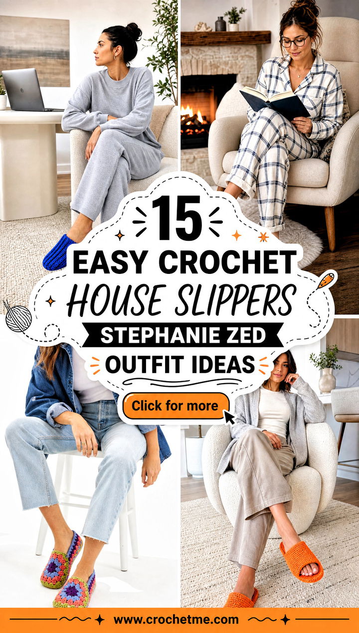 15 Easy Crochet House Slippers Stephanie Zed outfit ideas - 15 Easy Crochet House Slippers Stephanie Zed outfit ideas