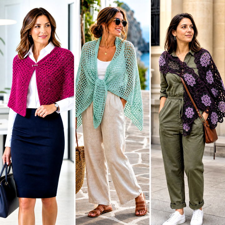 15 Easy Crochet Shawls Outfit Ideas for Elegant Layering