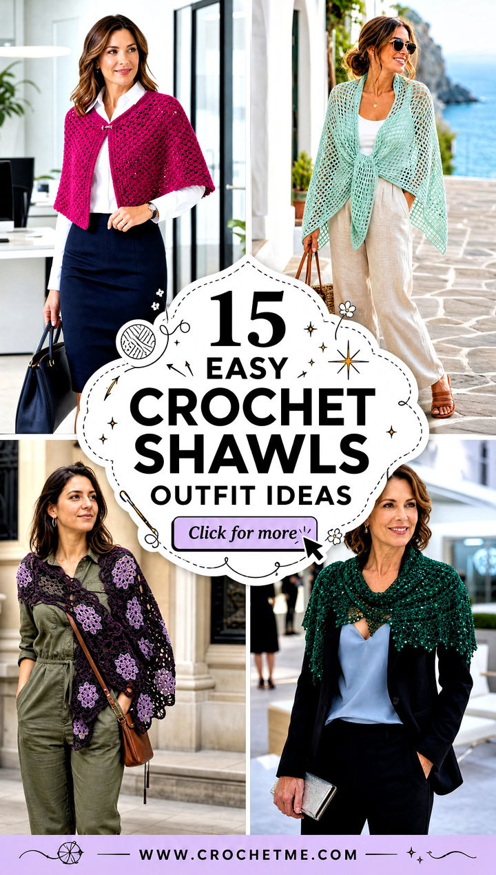 15 Easy Crochet Shawls outfit ideas - 15 Easy Crochet Shawls outfit ideas