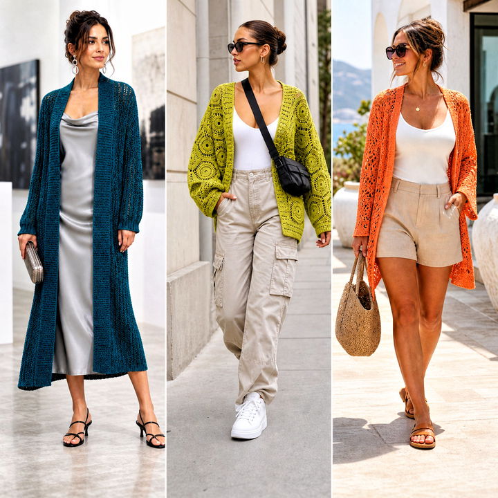 15 Easy Crocheted Cardigan Outfit Ideas for Cozy Layering