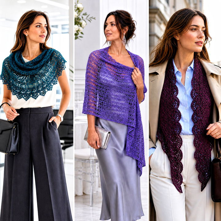15 Easy Lacy Crochet Shawl Outfit Ideas for Elegant Layers