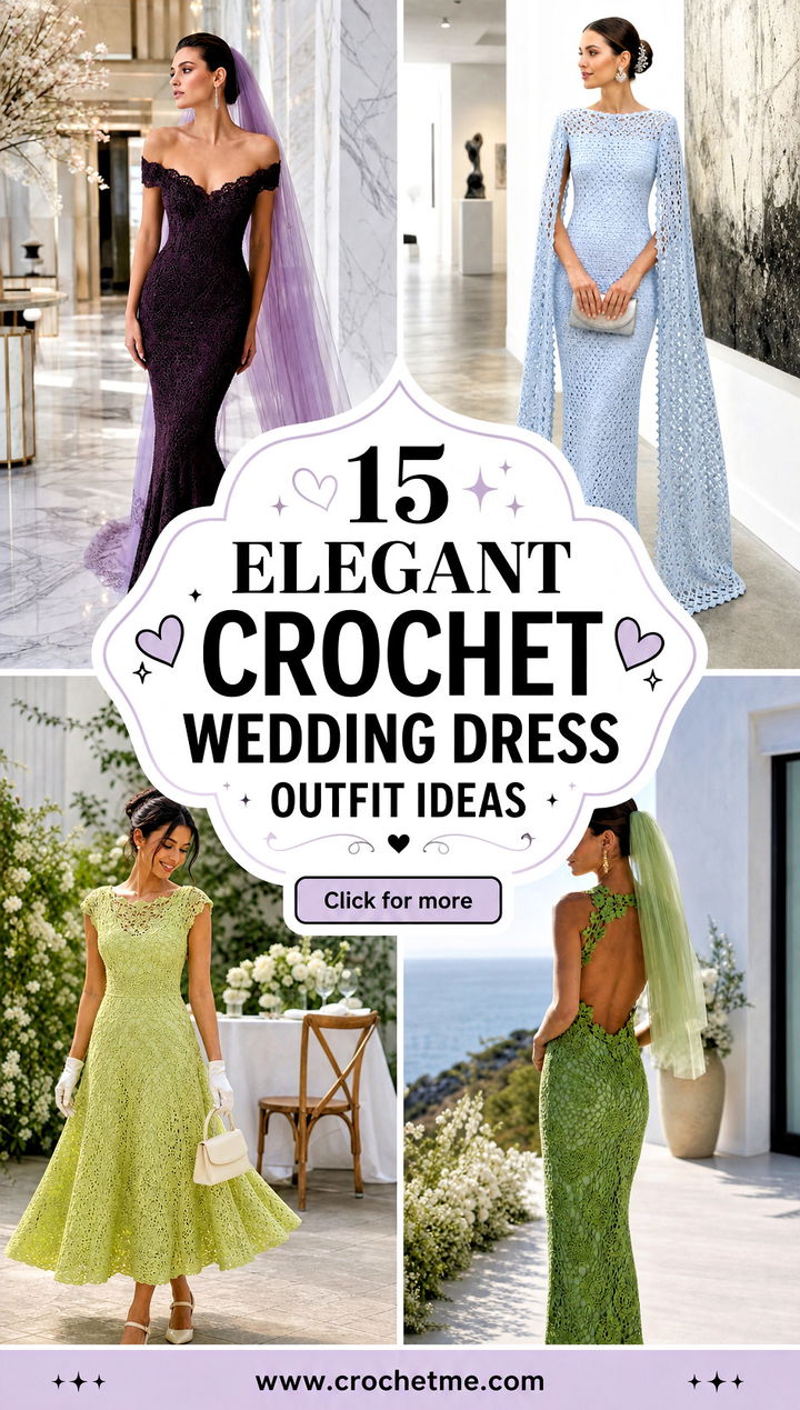 15 Elegant Crochet Wedding Dress outfit ideas - 15 Elegant Crochet Wedding Dress outfit ideas