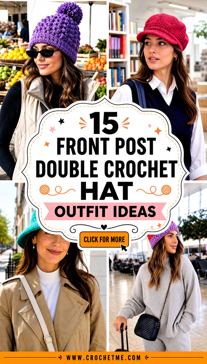 15 Front Post Double Crochet Hat outfit ideas - 15 Front Post Double Crochet Hat outfit ideas
