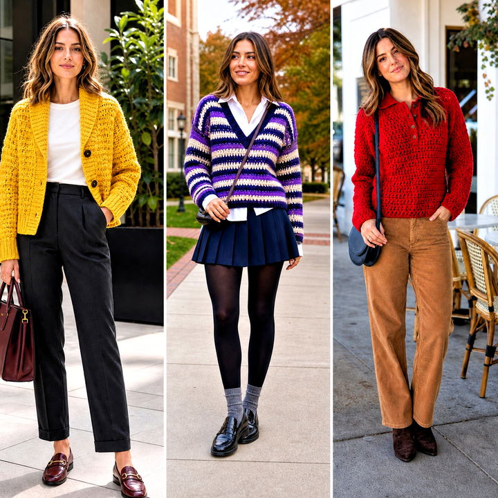 15 Grandpa Crochet Sweater Outfit Ideas for Cozy Retro Style