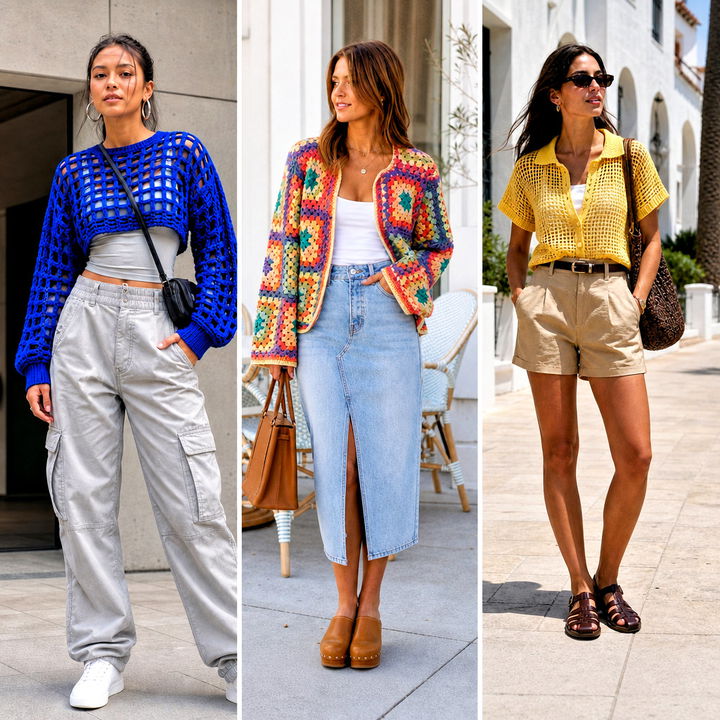 15 Grid Crochet Sweater Outfit Ideas: Cozy Weekend Looks