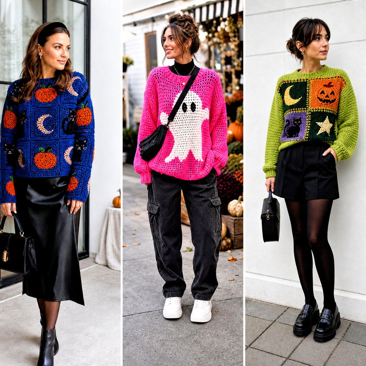 15 Halloween Crochet Jumper Outfit Ideas: Spooky Fall Looks