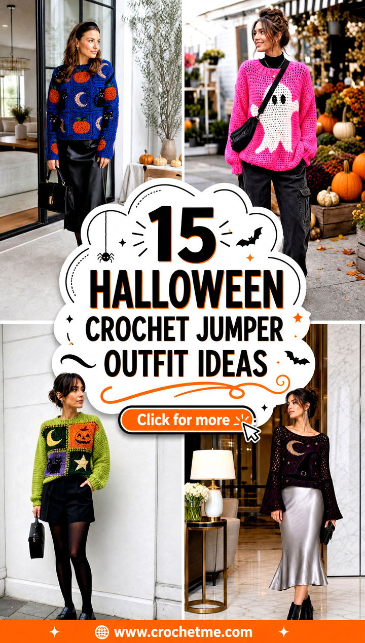 15 Halloween Crochet Jumper outfit ideas - 15 Halloween Crochet Jumper outfit ideas