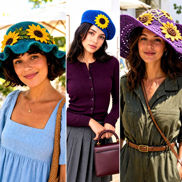 15 Handmade Crochet Sunflower Hat Outfit Ideas: Sunny Style Ideas