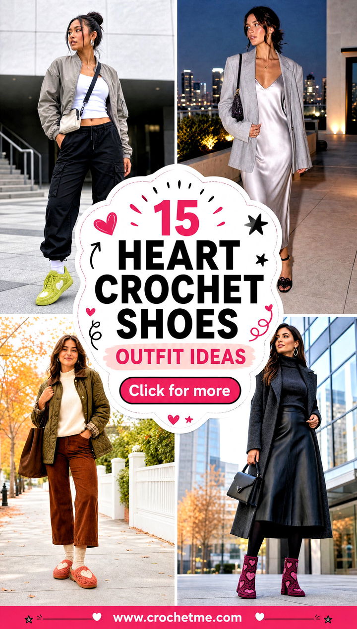 15 Heart Crochet Shoes outfit ideas - 15 Heart Crochet Shoes outfit ideas