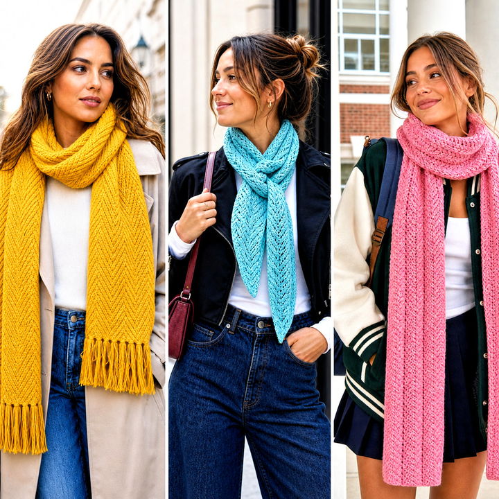 15 Herringbone Crochet Scarf outfit ideas